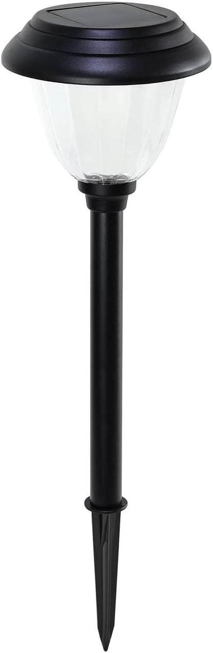 Member Marks 4-Piece LED Solar Path Lights, 20 Lumens, Matte Black Finish, Waterproof Outdoor Landscape Lighting