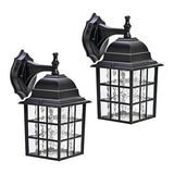 Outdoor Wall Light Fixtures Waterproof Exterior Sconce Lights Anti-Rust Exterior Lighting Fixtures Black Outdoor Wall Lantern for Porch Patio Front Door Garage House - 2 Pack