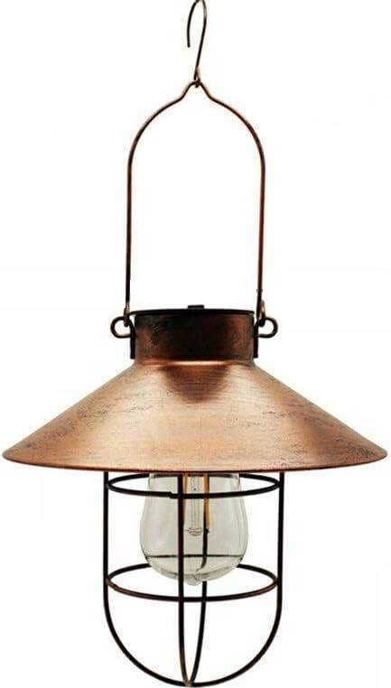 EpicGadget Outdoor Solar Lantern Garden Hanging Light with Shepherd Hook, Retro Metal Solar Lamp with Warm White | Lumora