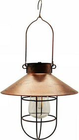 EpicGadget Outdoor Solar Lantern Garden Hanging Light with Shepherd Hook, Retro Metal Solar Lamp with Warm White | Lumora