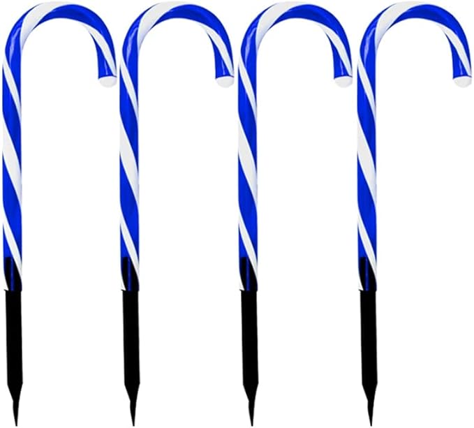 Candy Cane Lights, Christmas Candy Cane Lights, Solar Pathway Lights Outdoor Candy Cane Christmas Decor for Walkway, Driveway, Sidewalk, Garden