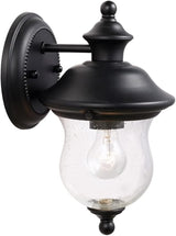 Design House 502906 Highland Traditional 1-Light Outdoor/Indoor Wall Light with Clear Seedy Glass for Porch | Lumora