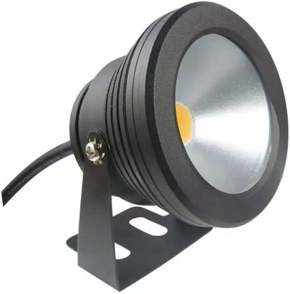 12Vmonster Waterproof LED Outdoor Spot Light Landscape Lighting IP68 12" Wiring with Aluminum Casing with Mount Bracket DC 12 Volt Low Voltage Light Bulb (Cool White)