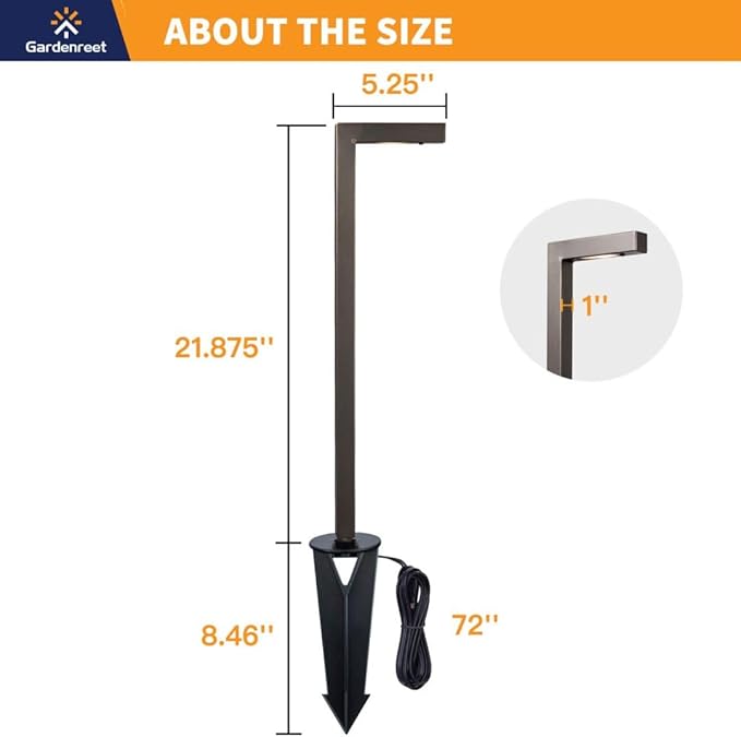 Gardenreet Brass Low Voltage Landscape Path Lights(6 Pack) Kit 12V LED with Low Voltage Transformer 150W and | Lumora