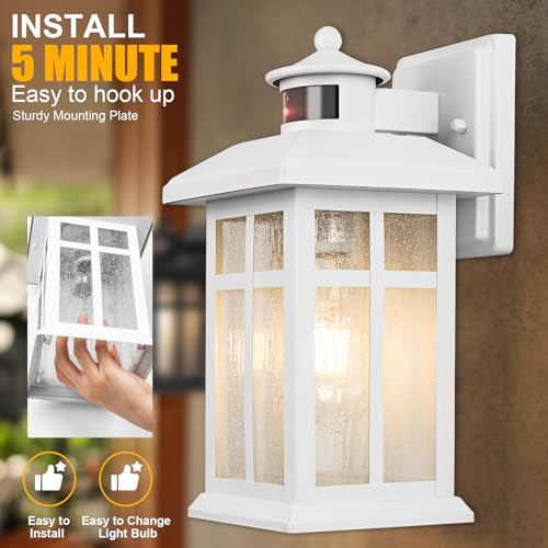 2 Packs Motion Sensor Outdoor Lights, Outside Light Fixtures for House