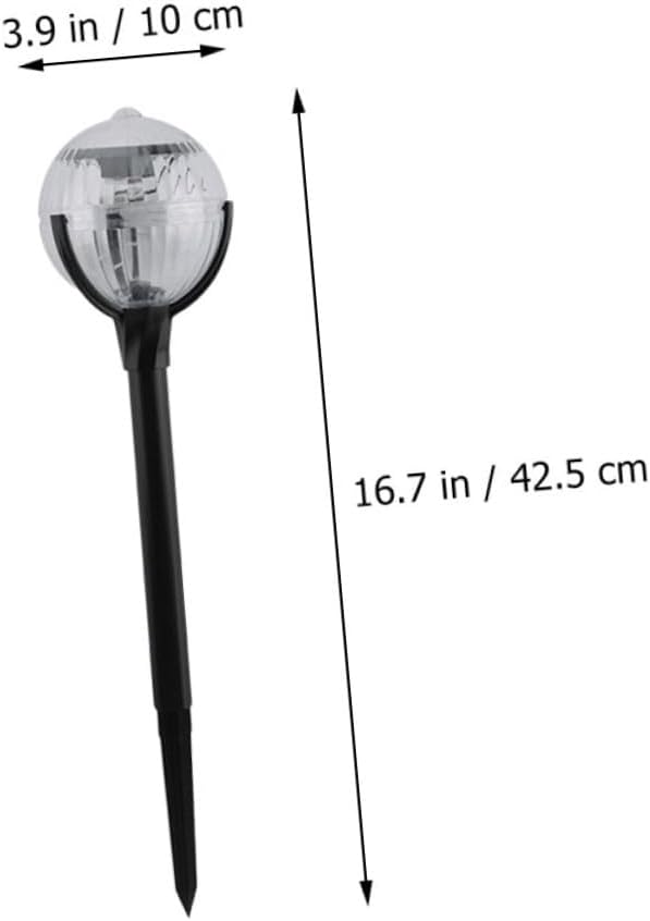 BESPORTBLE 2pcs Solar Powered LED Lawn Lights Colorful Solar Decorative Garden Path Lights Outdoor Courtyard Landscape Lighting with Ground Stake