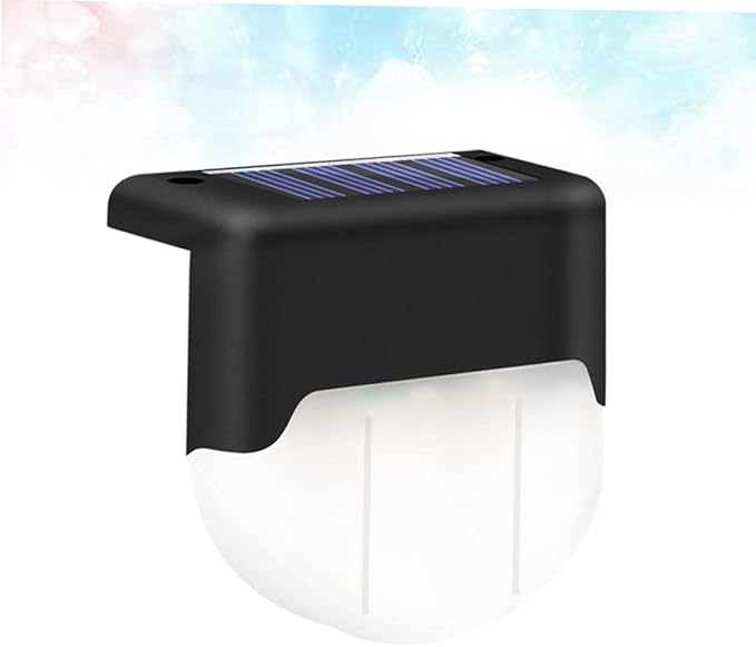 TEHAUX Solar Power Waterproof Stair Light LED Handrail Lamp for Outdoor Railings Solar Step Lighting for Gardens and Patios Warm White
