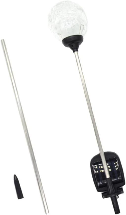 Solar Color Changing LED Lawn Stake Lights Glass Globe Ground Plug Garden Landscape Lighting Outdoor Pathway Lamps