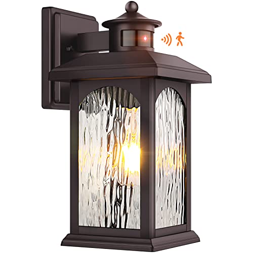FILIYANO Motion Sensor Outdoor Wall Light Fixture, Oil Rubbed Bronze, 1Pack
