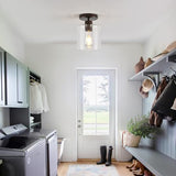 Oil Rubbed Bronze Semi Flush Mount Ceiling Light, 2 Pack