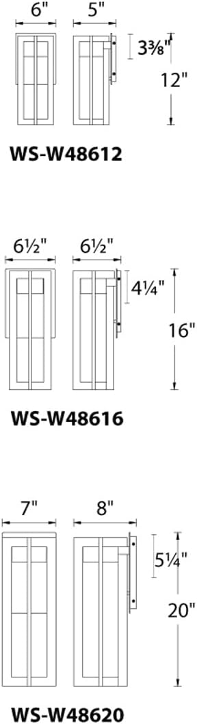 WAC Lighting dweLED, Chamber 20in LED Indoor and Outdoor Wall Light 3000K in Black