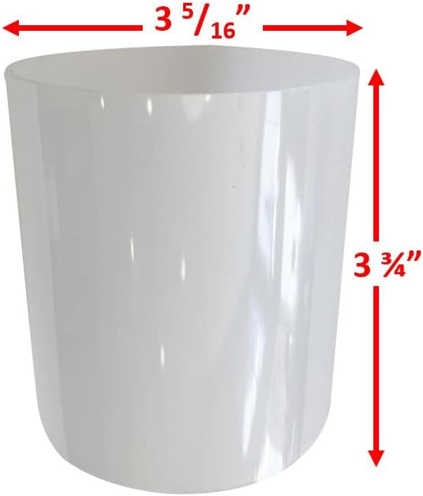 Spree Frosted Plastic Lens Globe for 3 Tier Metal Low Voltage Path Lights Compatible/Replacement for Malibu Landscape Lighting CL191, 8301-9200-01 or 1301-9200-80, 3.75" x 3.3"