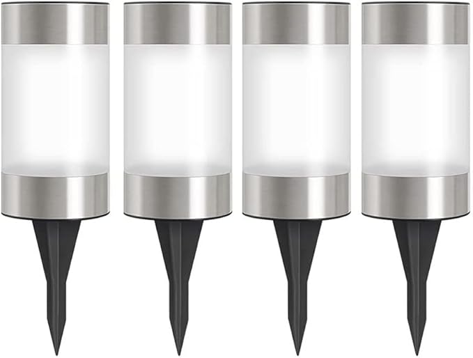 4 Pack Solar Path Lights Outdoor,Solar Lights Outdoor Garden Led Light Landscape/Pathway Lights for Patio/Lawn/Yard/Driveway/Walkway (Color : White Light)