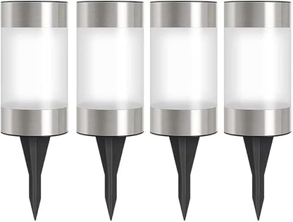 4 Pack Solar Path Lights Outdoor,Solar Lights Outdoor Garden Led Light Landscape/Pathway Lights for Patio/Lawn/Yard/Driveway/Walkway (Color : White Light)