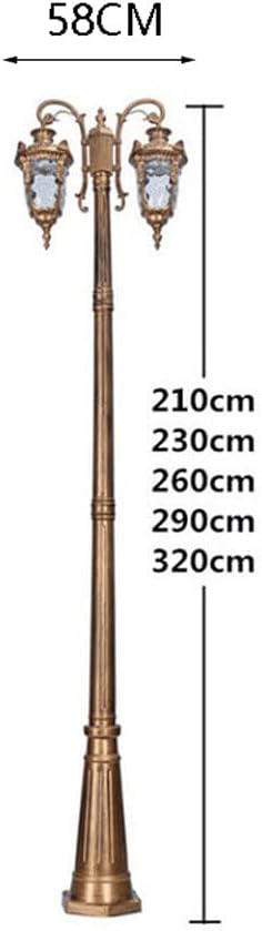 Outdoor Lamp Post Light Lamp Post Lights Outdoor,2-Head Street Light Anti-Rust Aluminum High Pole Light European | Lumora