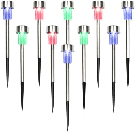 VINGLI Solar Outdoor Lights 10 Packs LED Solar Lights Waterproof Solar Powered Garden Light for Lawn Yards Pathway Patio Driveway Camping Decor (Multi-Colors)