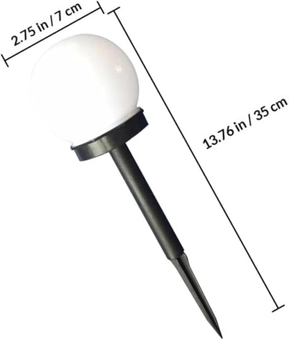 SECFOU 4pcs Solar Lawn Lights Bubble Globe LED Pathway Lighting Warm White Solar Landscape Outdoor Garden Ball Lights for Yard and Patio