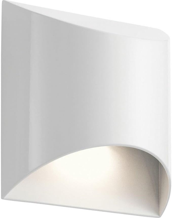 Kichler 49278WHLED Wesley Outdoor Wall Sconce, 1-Light 10 Watts, White