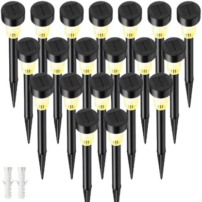 Outdoor Solar Landscape Lawn Lights, Suitable for Christmas, Halloween, Weddings, Road and Garden Decoration (Warm Light - Affordable 20 Sets)