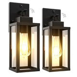 14.6 Inch Motion Sensor Dawn to Dusk Outdoor Sensor Light Fixture Anti-Rust Exterior Wall Lighting Waterproof Outdoor Wall Lantern for Porch Patio Front Door Garage - 2 Pack