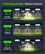 ELECLINK 400LM Solar Pathway Lights Outdoor with Motion Sensor, 2 Pack