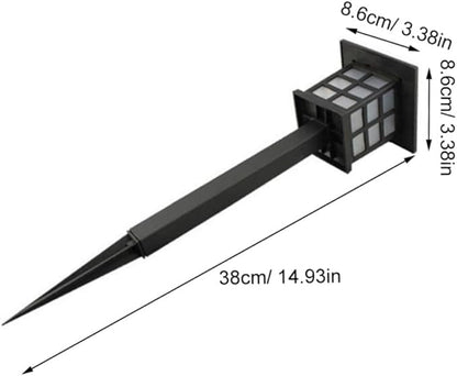 DOITOOL 5 Pcs Solar Garden Pathway Lights Outdoor Solar Powered Spike Landscape Lighting for Walkway Lawn Patio Driveway with Warm LED Glow Black