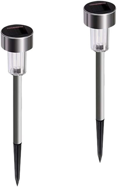 Uonlytech 2 Pcs Globe Light Stakes LED Landscape Lighting Pathway Landscape Spots Weather Solar Exterior LED for Pathway Garden Outdoor