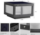 12" Black Solar Powered LED Post Cap Light, Modern Outdoor LED Fence Light for Pathways, Decks, and Patios (1-Pack) | Lumora