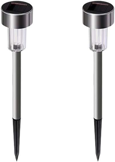 Uonlytech 2 Pcs Globe Light Stakes LED Landscape Lighting Pathway Landscape Spots Weather Solar Exterior LED for Pathway Garden Outdoor