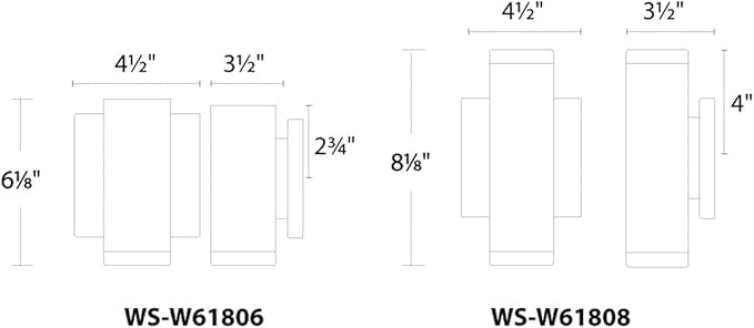 WAC Lighting dweLED, Block 2 Light LED Indoor and Outdoor Wall Light 3000K in Bronze