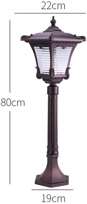 Lights Outdoor Anti-Rust Gold Outdoor Retro Glass Garden Pillar Light European Antique IP55 Waterproof Lawn Post Light Courtyard Street Landscape Decorative Column Lamp E27 Edison Stadium