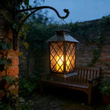 Solar Hanging Garden Lantern, Waterproof LED Flickering Flameless Candle Light (1pack)