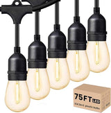 Svater Outdoor String Lights 75 FT LED Outside Patio E26 Edison Waterproof