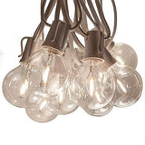 Hometown Evolution, Inc. G50 2" LED Filament Outdoor Patio String Lights with 0.6 Watt Light Bulbs (G50 LED - White | Lumora
