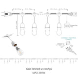 Banord 50FT Outdoor String Lights, S14 Waterproof Patio Lighting, White