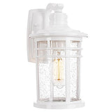 Darkaway Outdoor Porch Lights Wall Mount, Outdoor Light Fixtures Sconces Wall Lighting with Seeded Glass Waterproof Exterior Lights for Patio Yard House Hallway Doorway Garage(1 Pack, White)