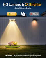 Solar Fence Lights Outdoor, 6 Pack Fence Lights Solar Powered