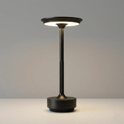 2026 Upgraded 6000mAH for longer battery life. Cordless Table Lamps Rechargeable, Portable Lamp, Stepless Dimming LED Table Light with Memory Function, for Outdoor/Dinner/Patio/Restaurant, (Black)