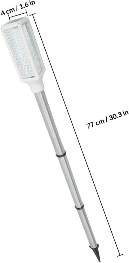 Alasum Solar Pathway Lights Outdoor Lawn Stake Lamp White Solar Warning Light for Garden Yard Landscape Lighting Waterproof Patio Fixture
