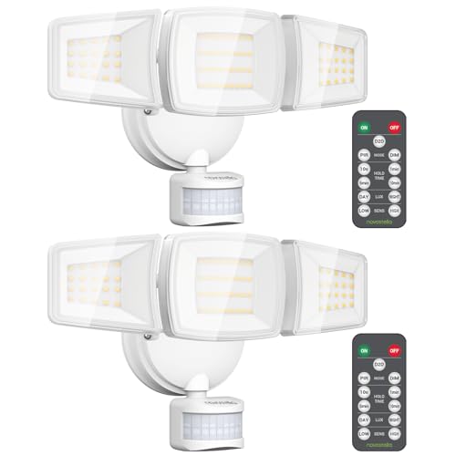 D2D Security Lights Motion Sensor Outdoor LED Flood Lights Remote 45W 5000K