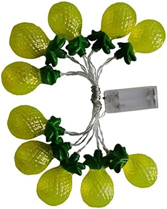 Fruit String Lights Battery Powered Indoor Outdoor Lighting Lamp Strawberry/Grape/Watermelon/Lemon/Banana for Wedding Home Birthday Garden Yard Patio Party Decorations (Pineapple)