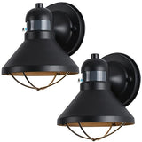 LONEDRUID 2 Pack Dusk to Dawn Motion Sensor Outdoor LED Wall Light Fixture