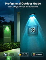 Solar Fence Lights Outdoor with Remote, 16 Pack 9 Colors & 11 Lighting Modes Fence Lights Solar Powered Waterproof IP65 Color Changing Solar Lights for Fence Garden Yard Patio Deck Step Wall
