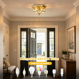 Kalium Flush Mount Outdoor Ceiling Light Fixture, 4 Light Exterior.