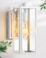 VIANIS White Outdoor Lighting Fixtures, Dusk to Dawn Outdoor Lighting, Exterior Light Fixture Wall Mount for House, Anti-Rust Aluminium Porch Lights Outdoor for Patio, Entryway