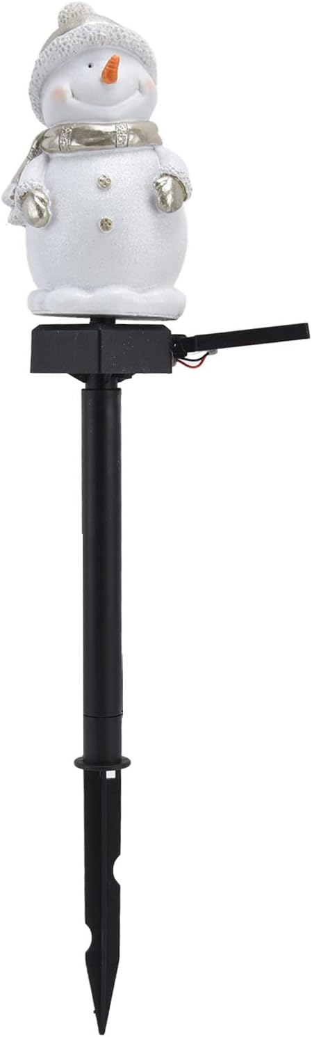 Solar Powered Yard Lights, Lovely Snowman Shape, Outdoor Solar LED Landscape Light for Gardens, Paths - Energy Saving, Weather, Decorative Lighting for Holidays and