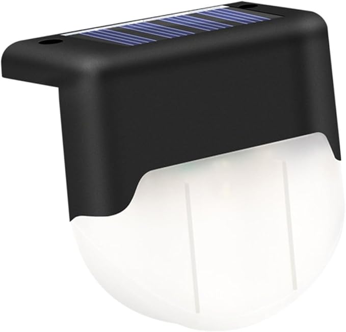SAFIGLE Solar Power LED Stair Light Warm Lighting Outdoor Handrail Fence Lamp for Steps Garden Path Easy Installation Energy Saving