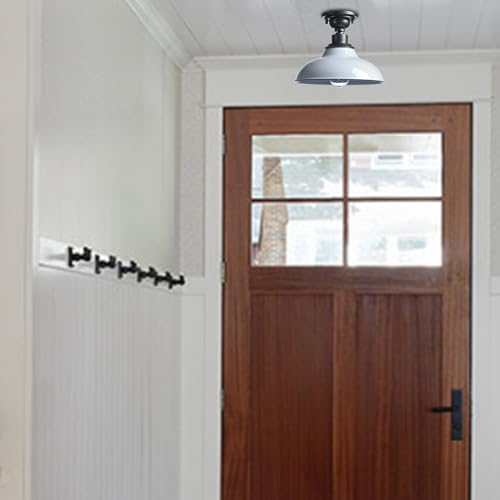 SAMTEEN Farmhouse Semi Flush Mount Ceiling Light 12-Inch