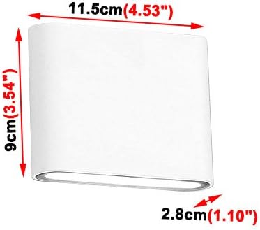 6W LED Outdoor Exterior Wall Sconces Step Down Light Fixture Lamp White Finish Warm White