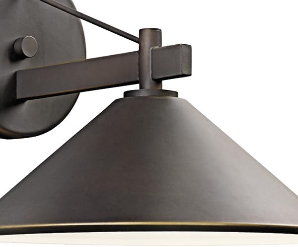 Kichler Ripley 12" Outdoor Wall Light in Olde Bronze®, 1-Light Exterior Wall Sconce, (12" W x 10" H), 49061OZ